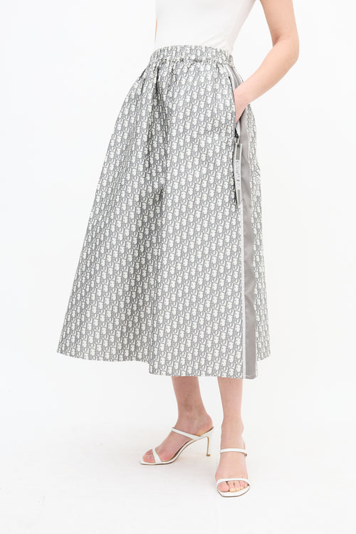 Dior Oblique Jacquard Midi Skirt