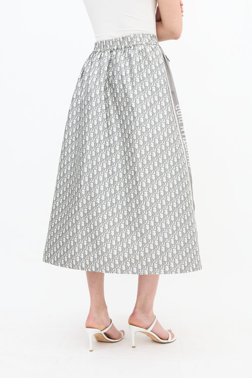 Dior Oblique Jacquard Midi Skirt