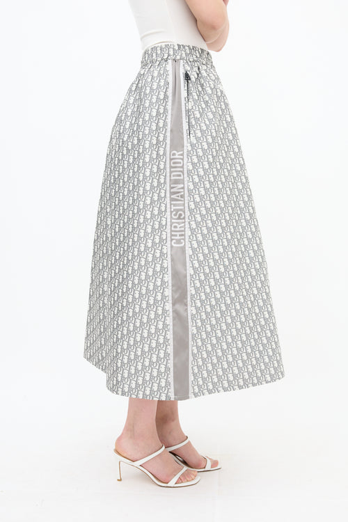 Dior Oblique Jacquard Midi Skirt