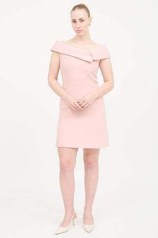 Dior SS 2019 Wool Off Shoulder Dress