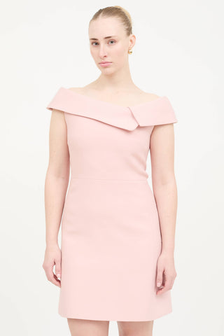 Dior SS 2019 Wool Off Shoulder Dress