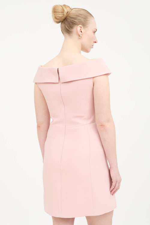 Dior SS 2019 Wool Off Shoulder Dress