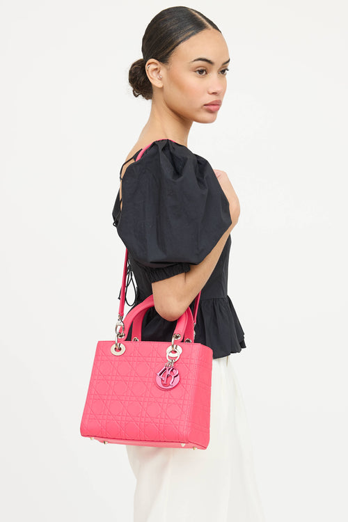 Dior 2016 Lady Dior Cannage Charm Bag