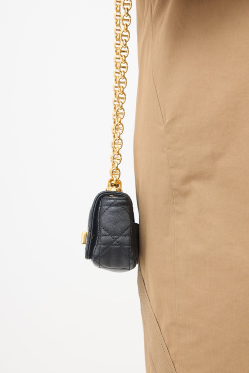 Dior Quilted Leather Micro Caro Bag