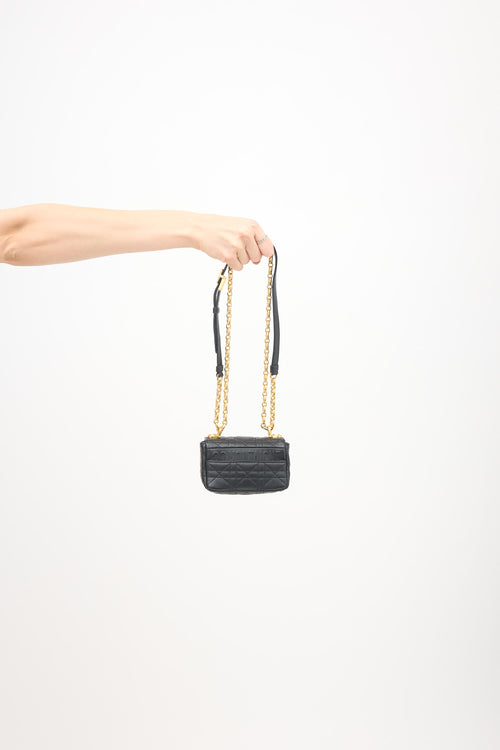 Dior Quilted Leather Micro Caro Bag
