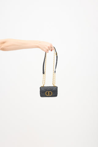 Dior Quilted Leather Micro Caro Bag