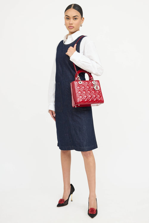 Dior 2012 Patent Medium Lady Dior  Bag