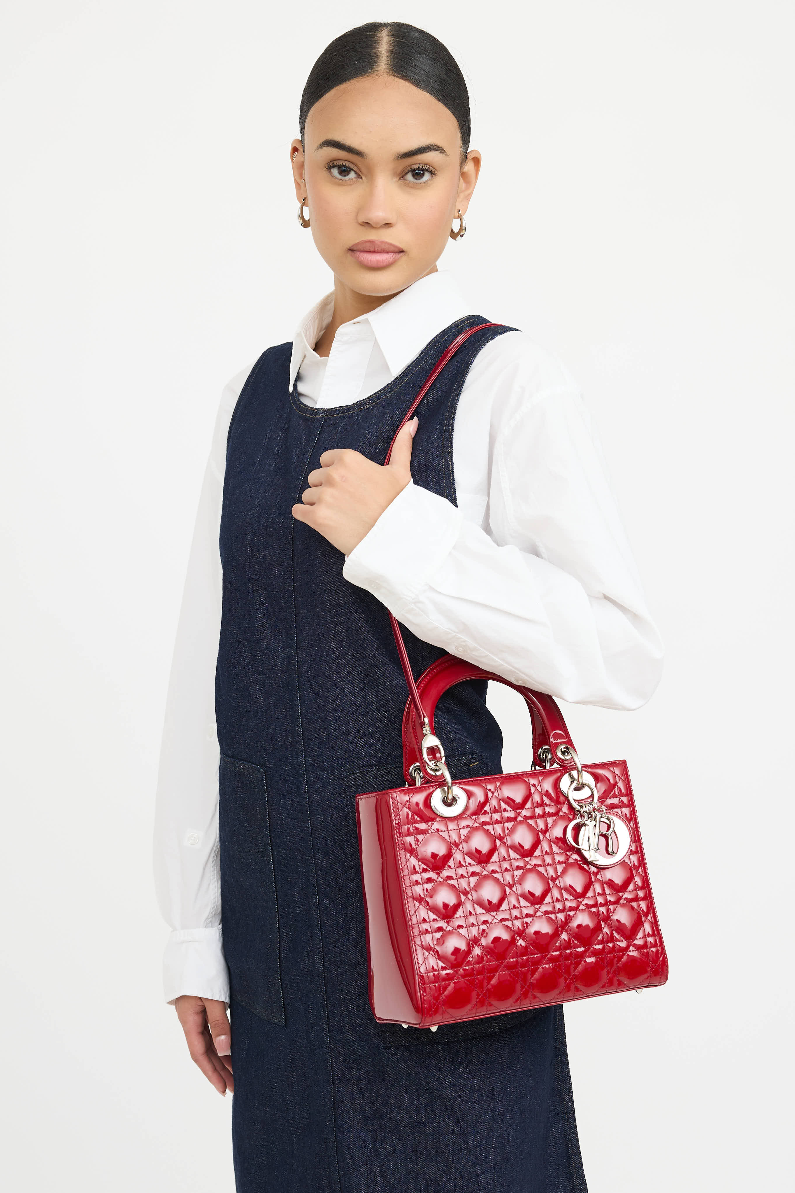 Dior 2012 Patent Medium Lady Dior  Bag