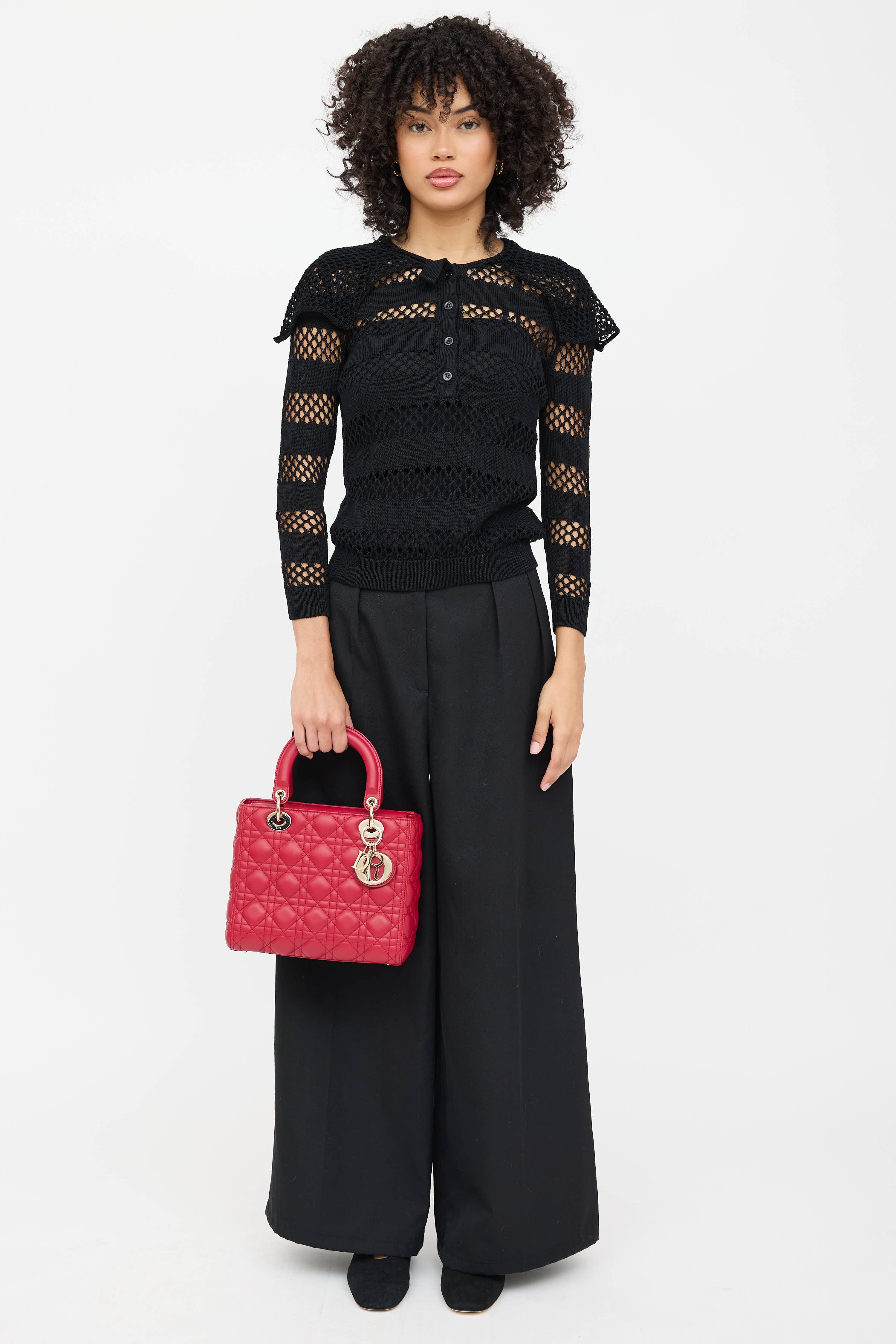 Dior 2020 Lady Dior Medium Leather Bag