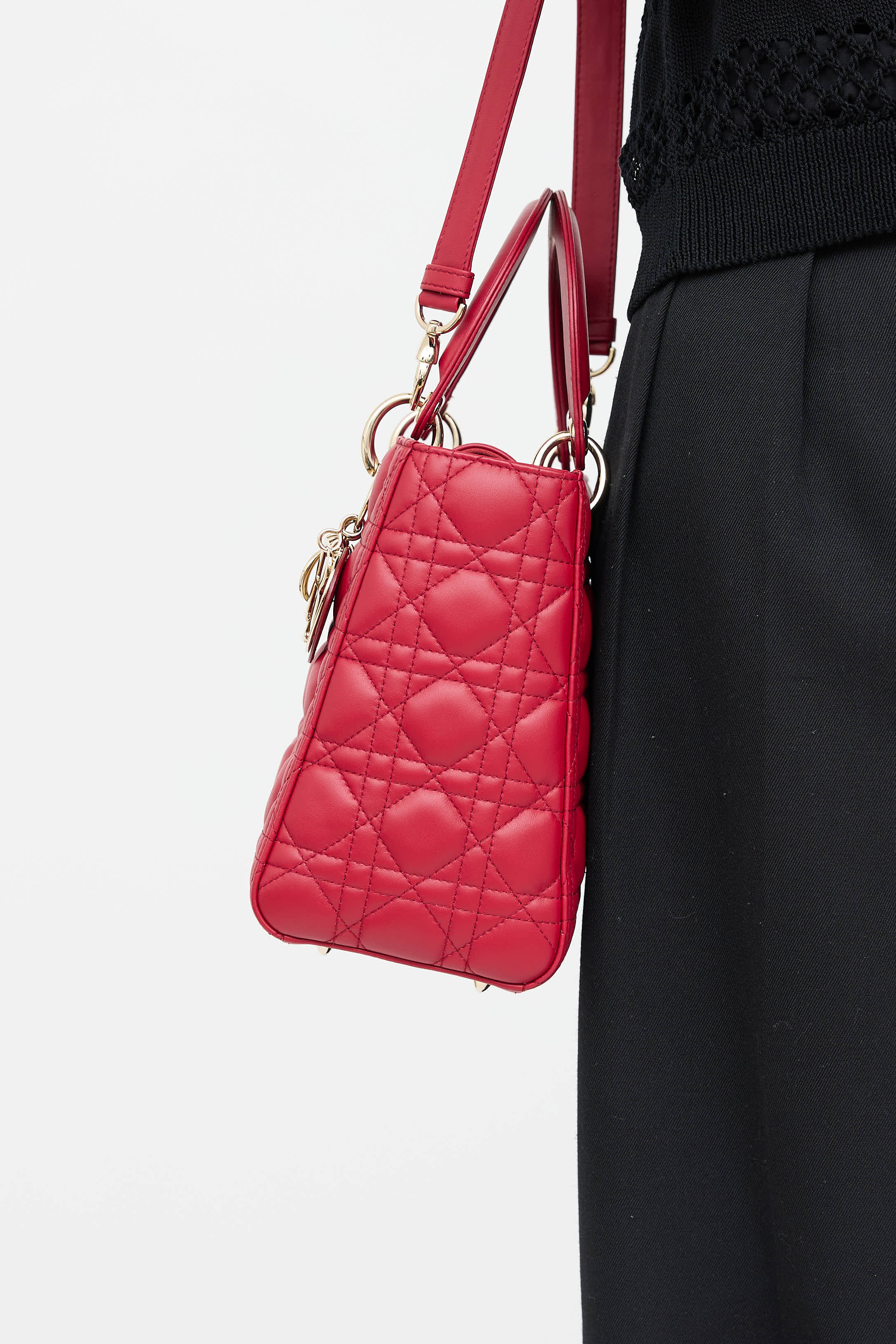 Dior 2020 Lady Dior Medium Leather Bag