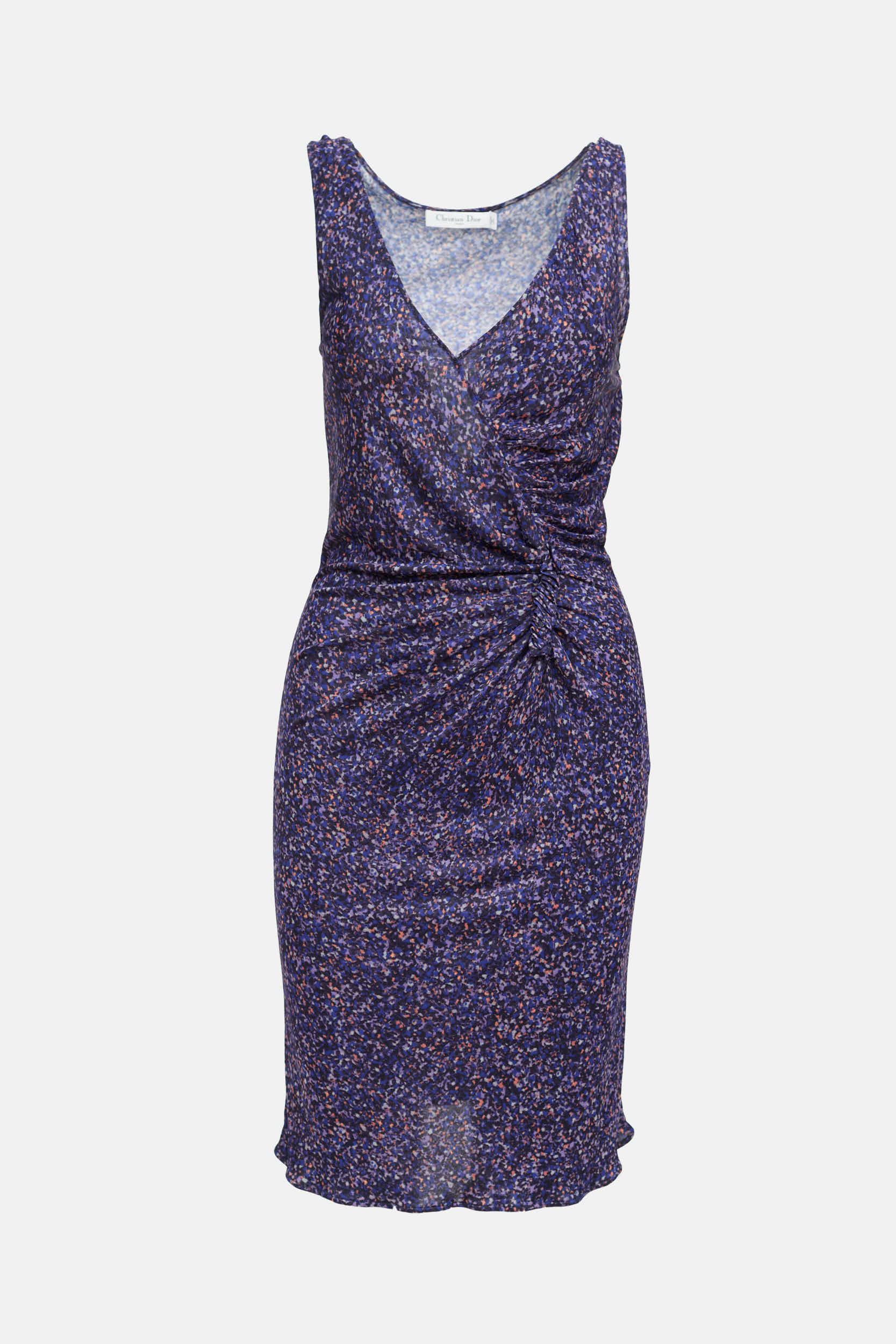 Dior Ruched Patterned Dress