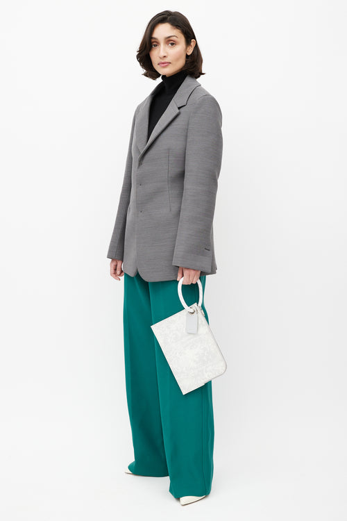 Dior SS 2019 Grey & White Invite Pouch