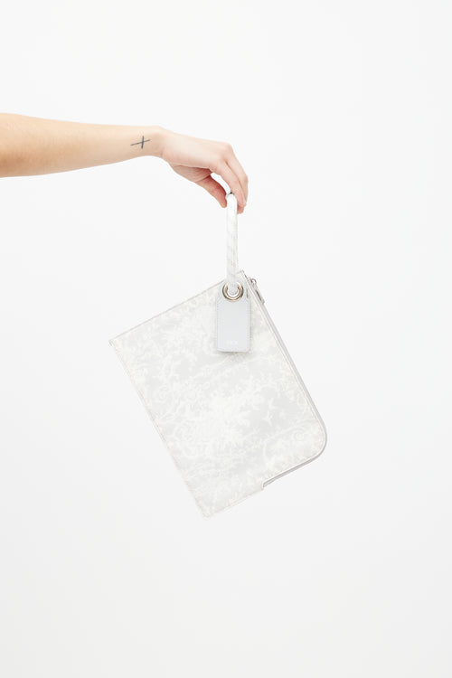 Dior SS 2019 Grey & White Invite Pouch