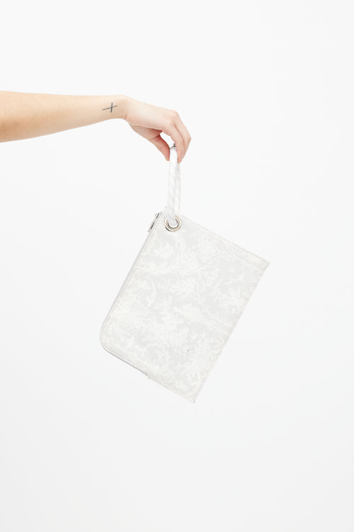 Dior SS 2019 Grey & White Invite Pouch