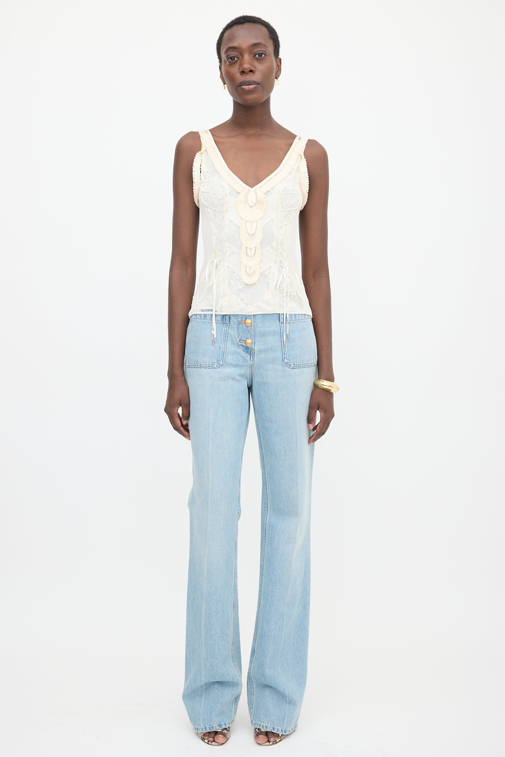 Dior SS 2006 Knit Lace Tank Top