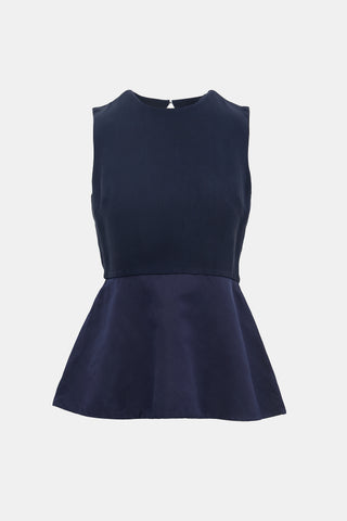Dior Silk Peplum Top
