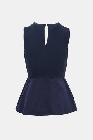 Dior Silk Peplum Top