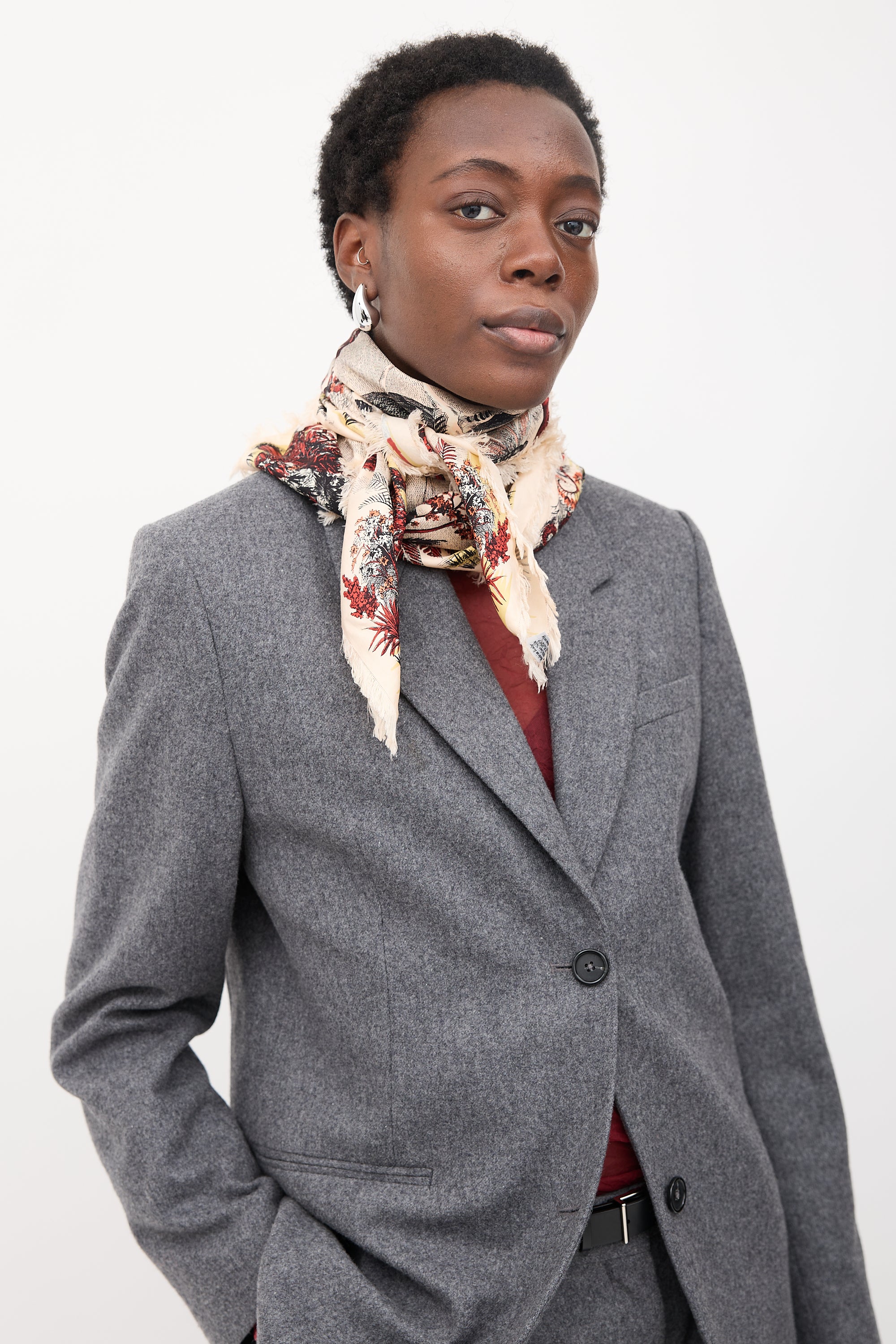 Dior Silk Tropical Print Scarf