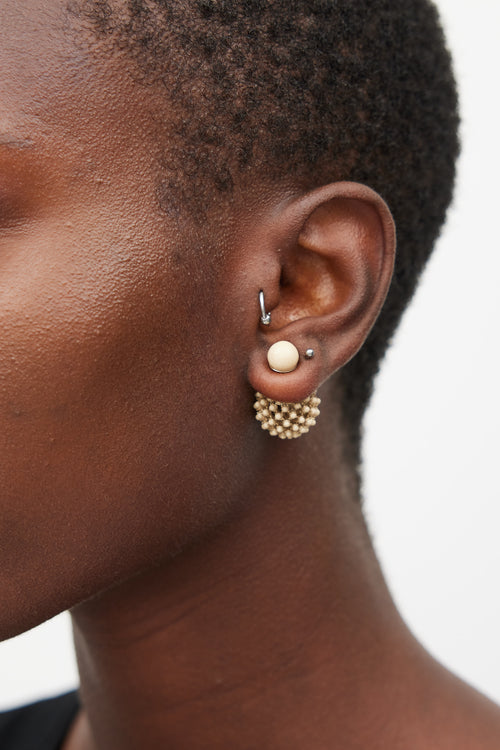Dior Double Sided Ball Earrings