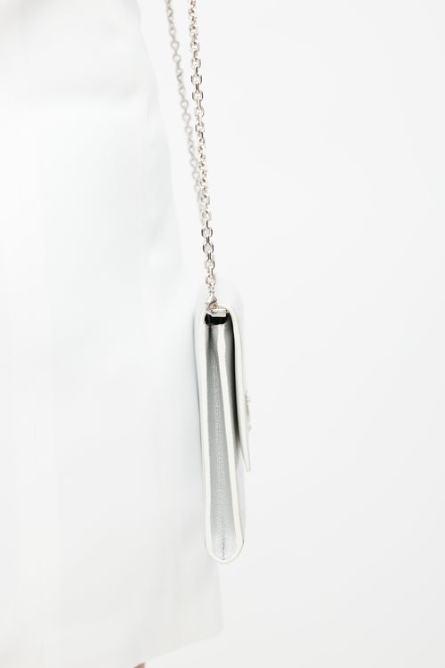 Dior Silver & White Diorever Shoulder Bag