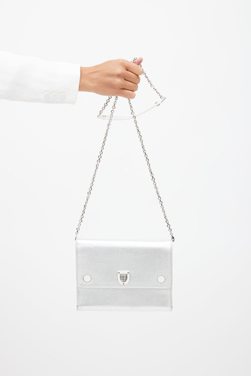 Dior Silver & White Diorever Shoulder Bag