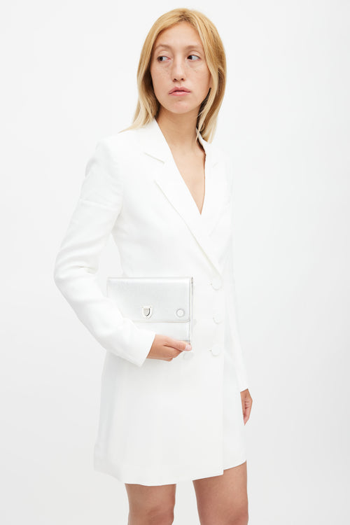 Dior Silver & White Diorever Shoulder Bag