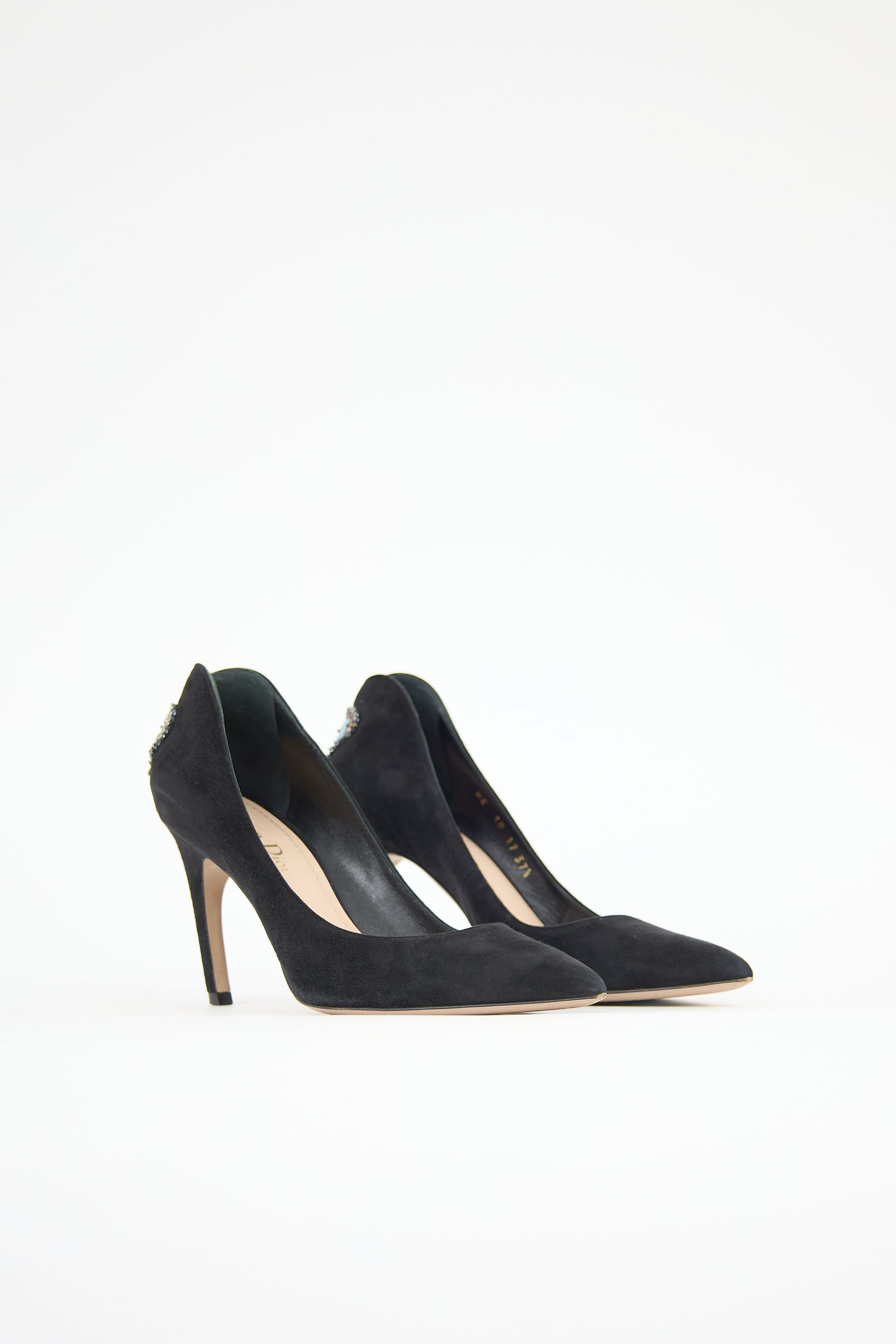 Dior Suede Dioramour Embellished Pump