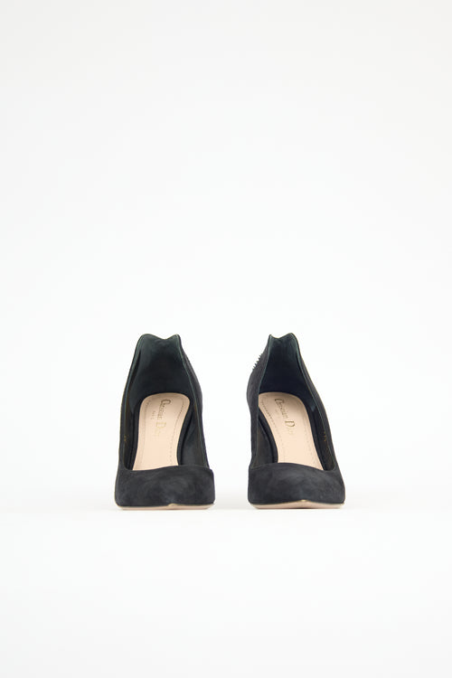 Dior Suede Dioramour Embellished Pump