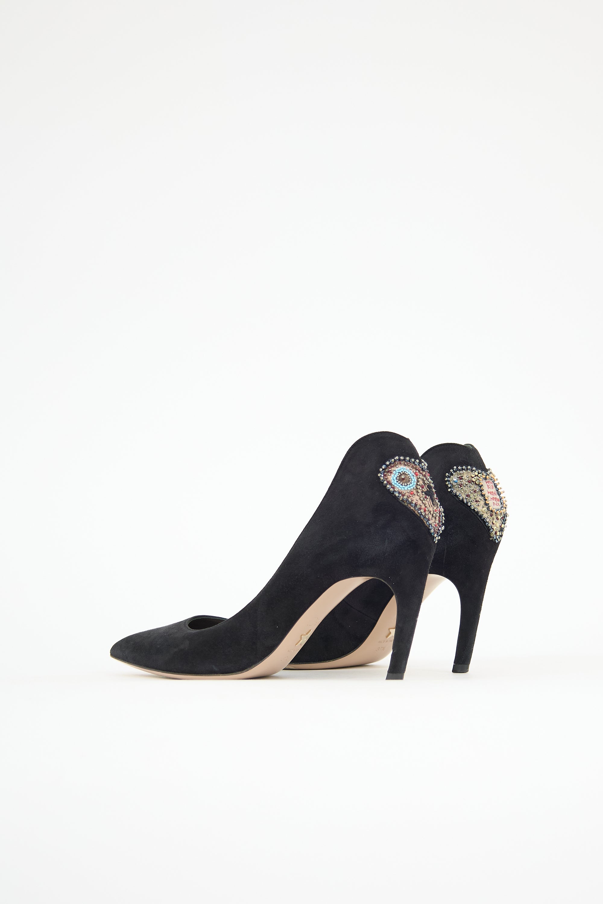 Dior Suede Dioramour Embellished Pump