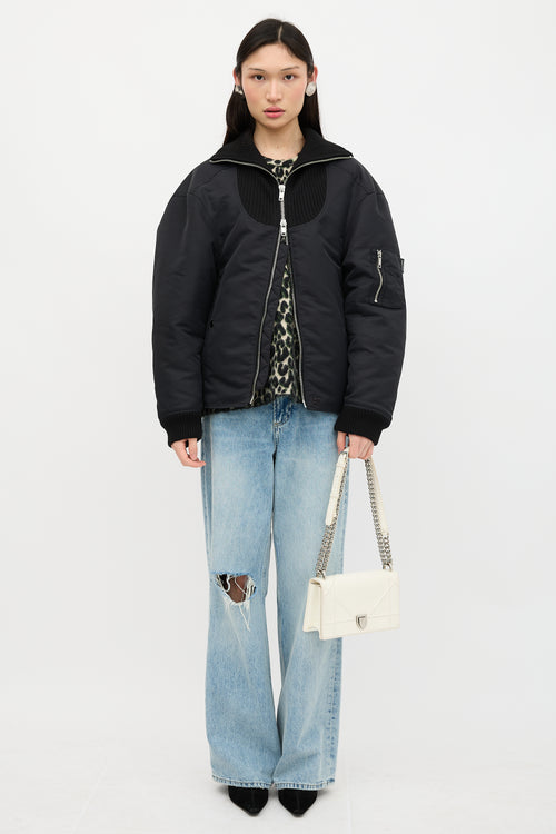 Dior Textured Patent Leather Diorama Bag