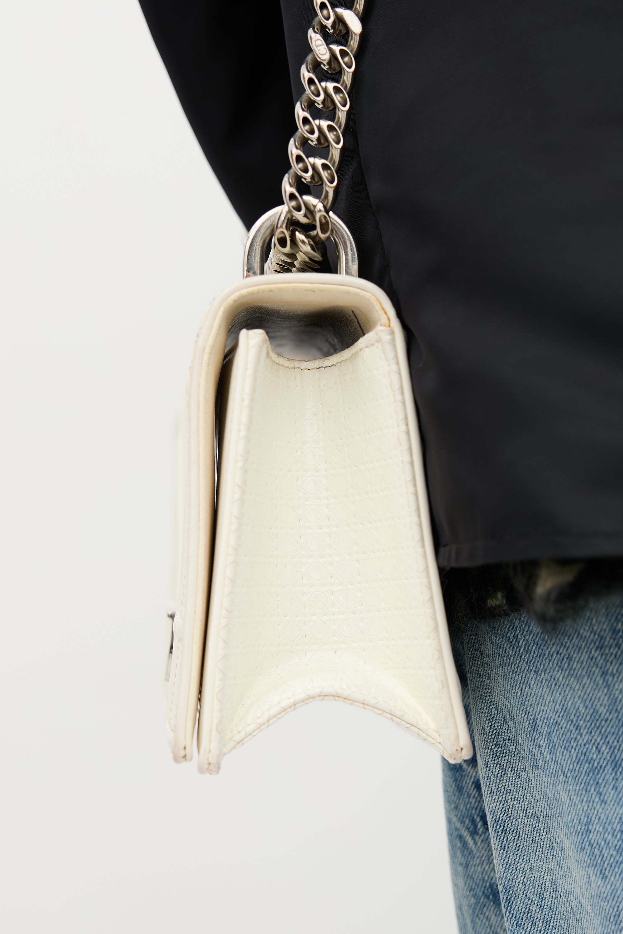 Dior Textured Patent Leather Diorama Bag