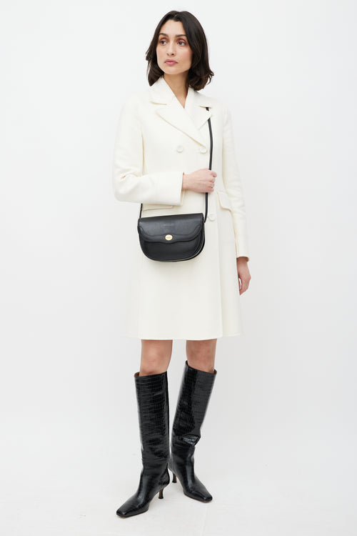 Dior Vintage Black Leather Crossbody Bag