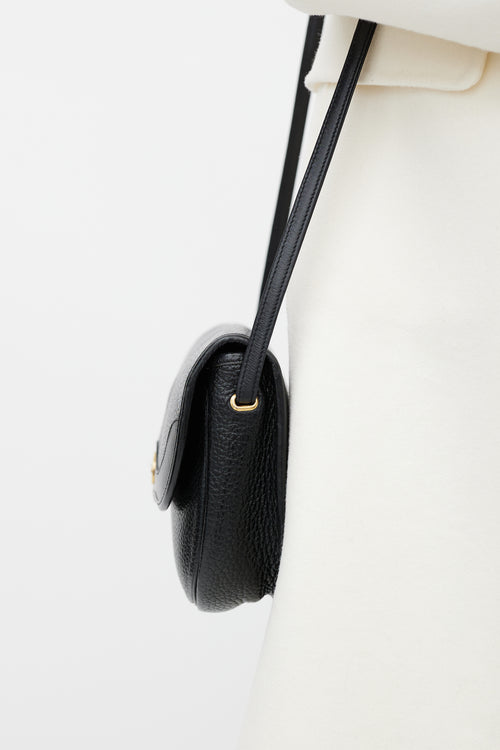 Dior Vintage Black Leather Crossbody Bag