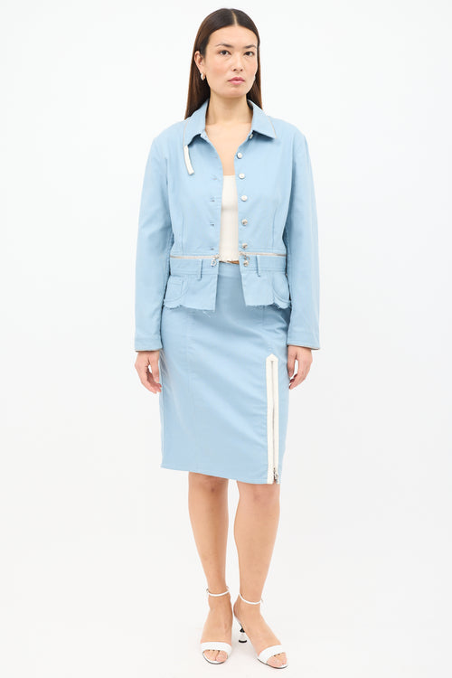 Dior 2000s Zipper Skirt Suit