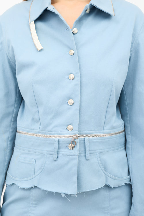 Dior 2000s Zipper Skirt Suit