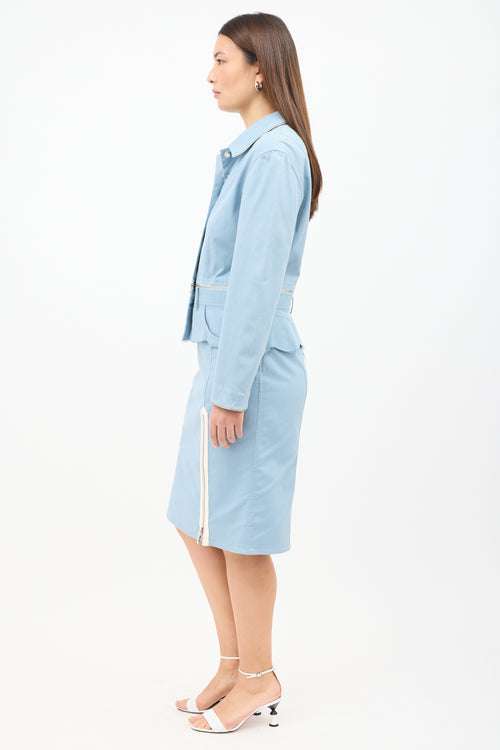 Dior 2000s Zipper Skirt Suit