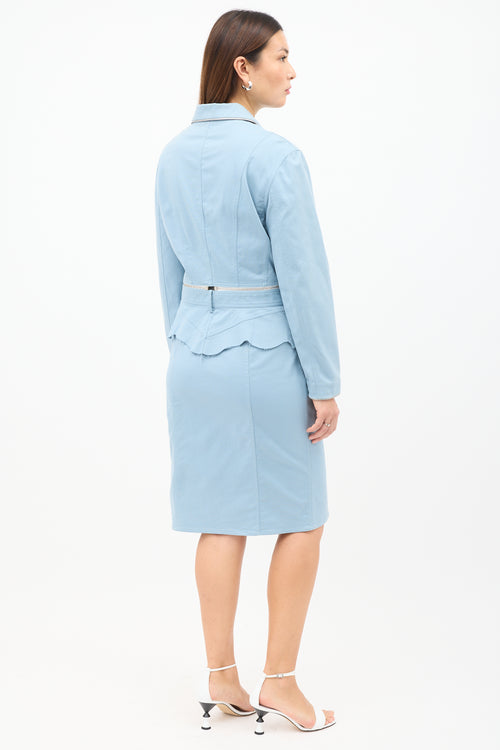 Dior 2000s Zipper Skirt Suit