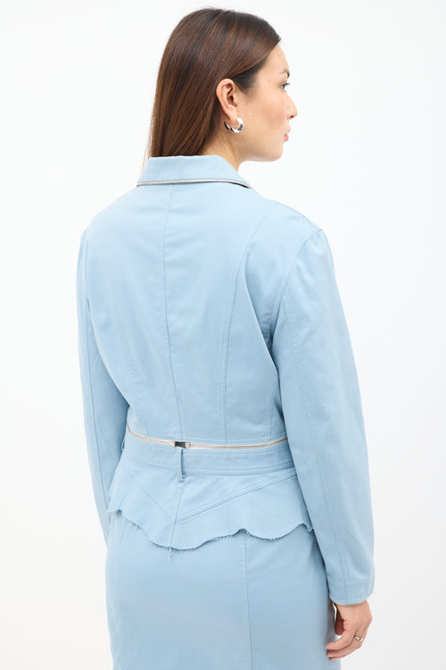 Dior 2000s Zipper Skirt Suit