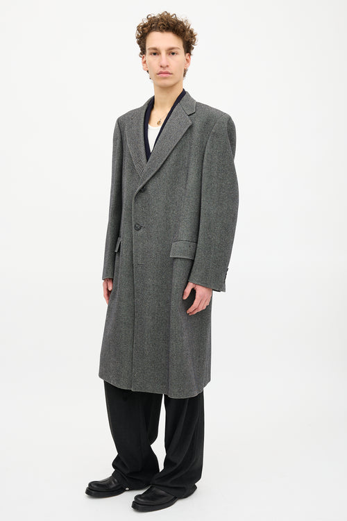 Dior Vintage Wool Pinstripe Coat