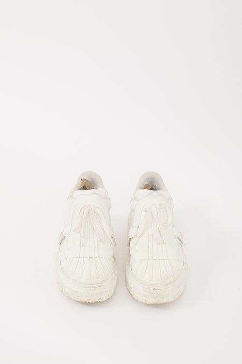 Dior White Leather & Rubber Dior-ID Sneaker