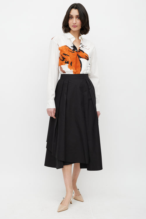 Dior White & Multicolour Print Shirt