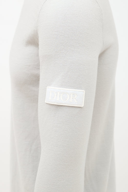 Dior Wool Velcro Logo Patch Sweater