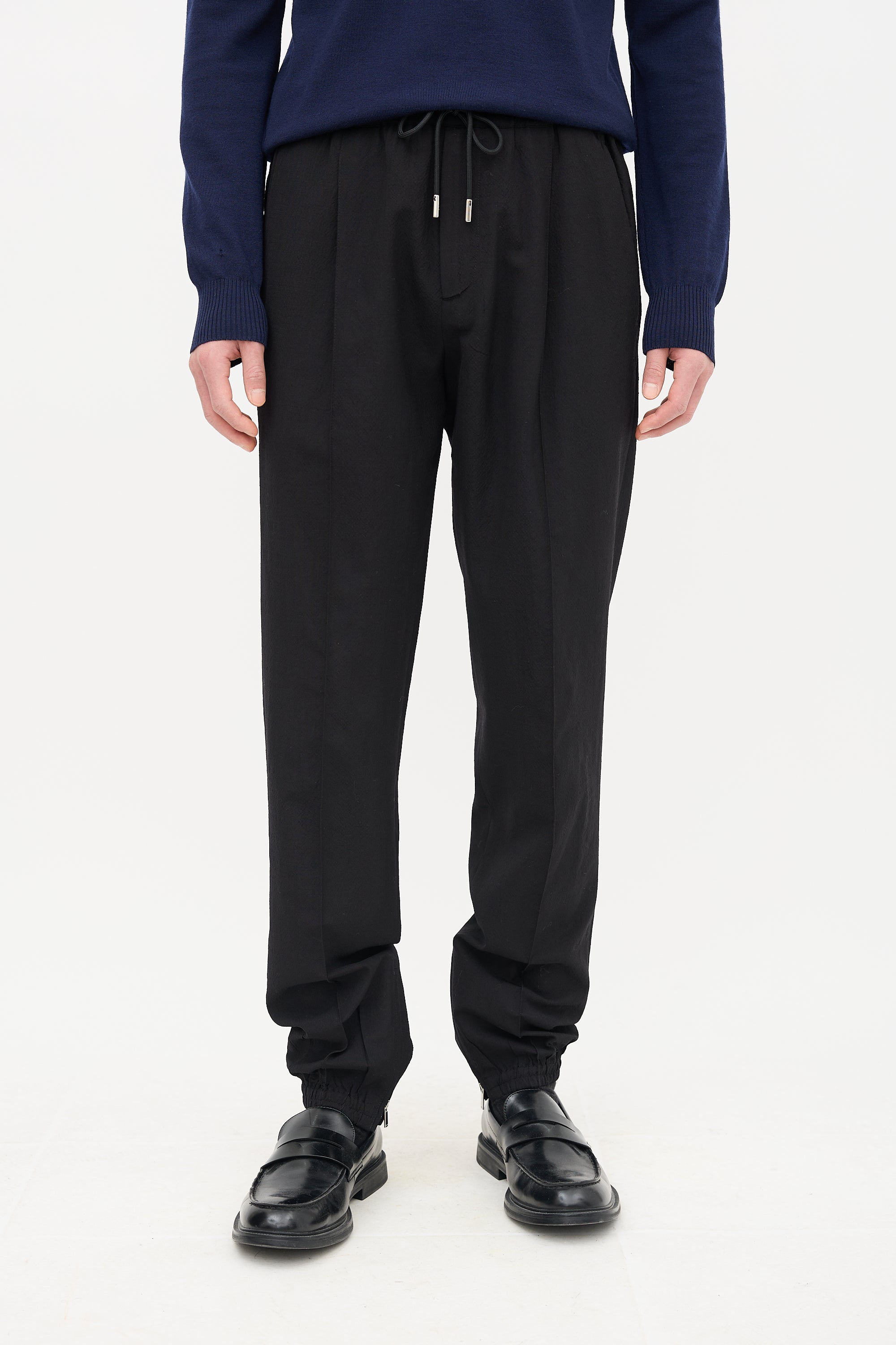 Dior Wool Crepe Drawstring Trouser