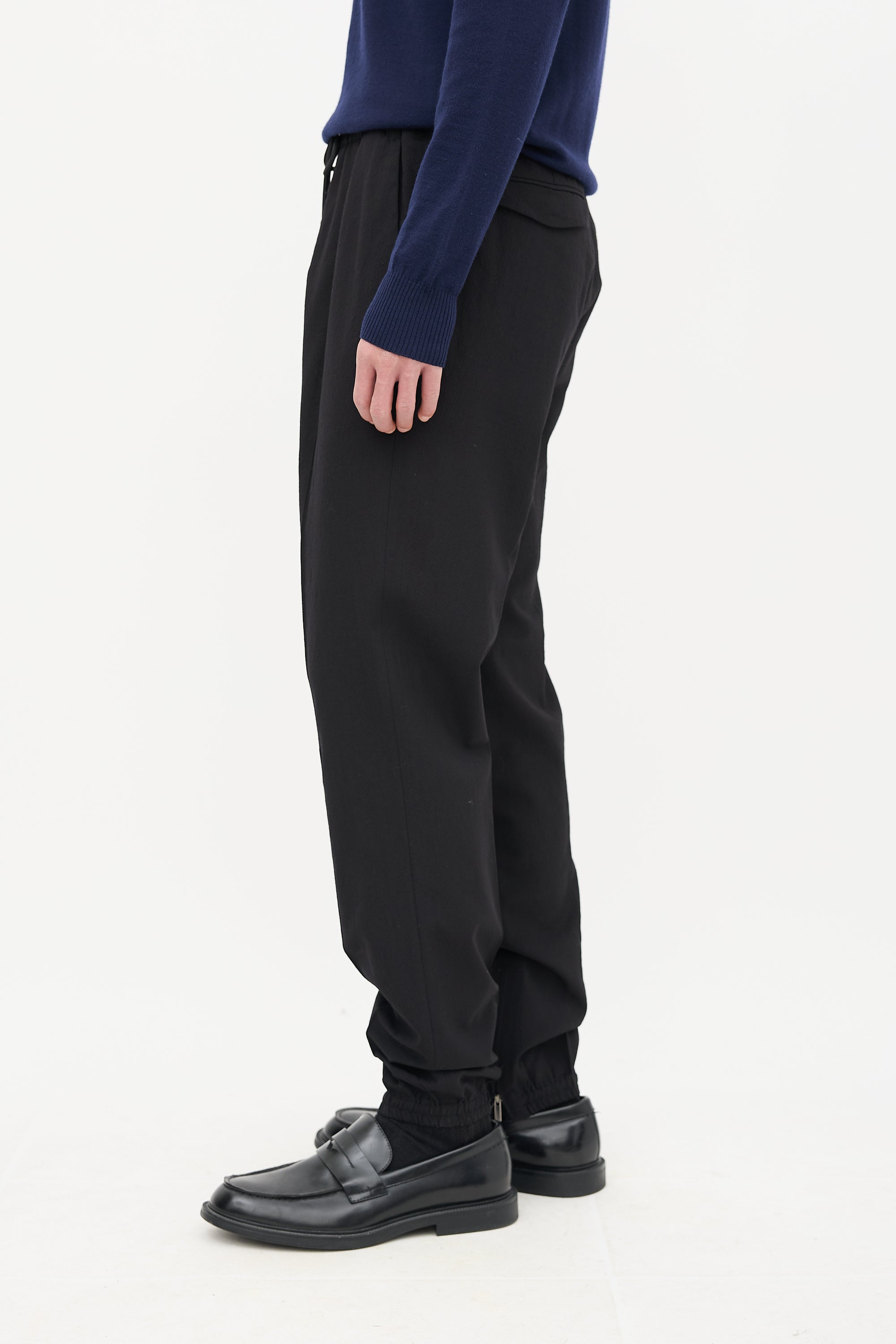 Dior Wool Crepe Drawstring Trouser