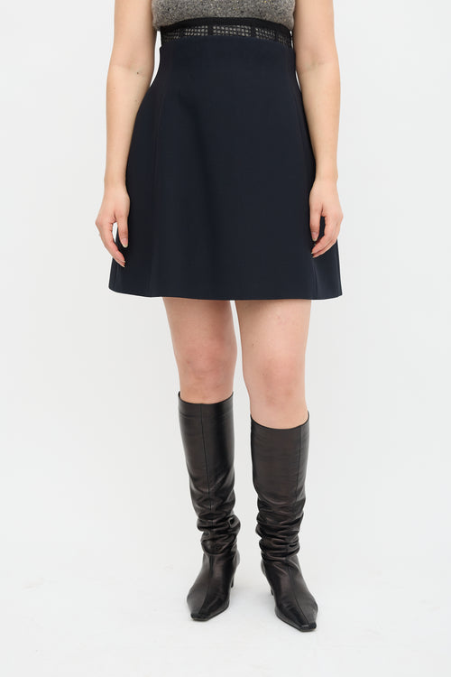 Dior Wool & Silk Midi Skirt