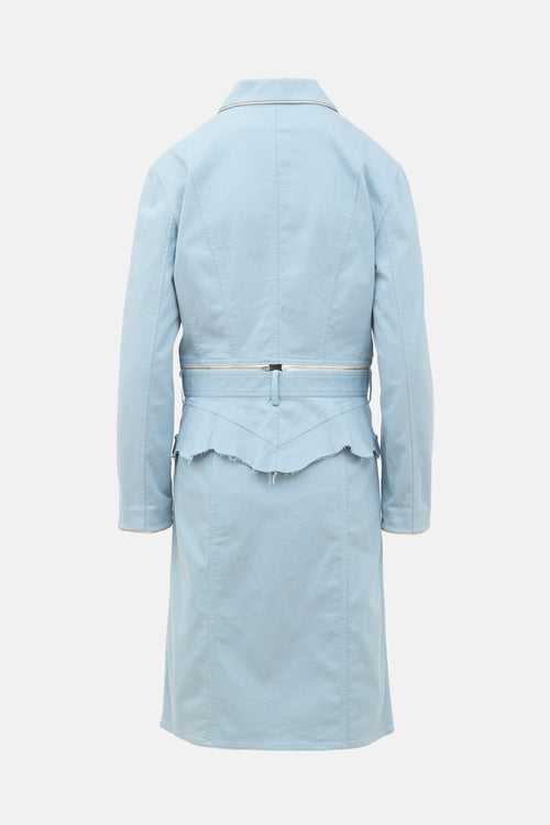 Dior 2000s Zipper Skirt Suit