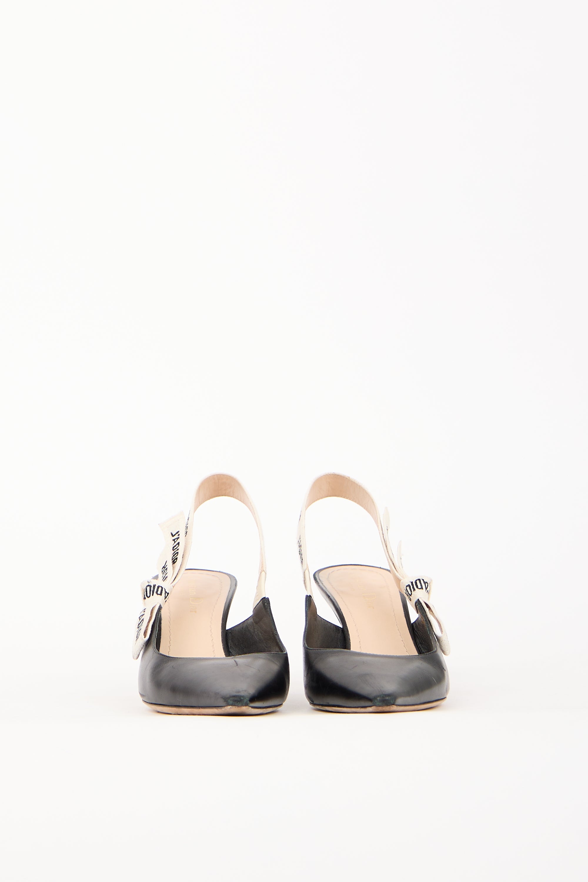 Dior Black Leather J'Adior Slingback Heel