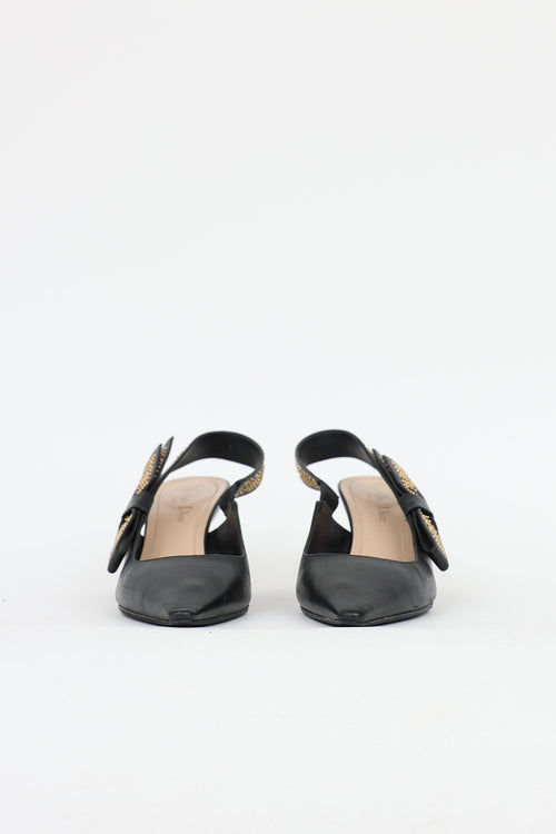 Dior Studded Jadior Slingback Heel