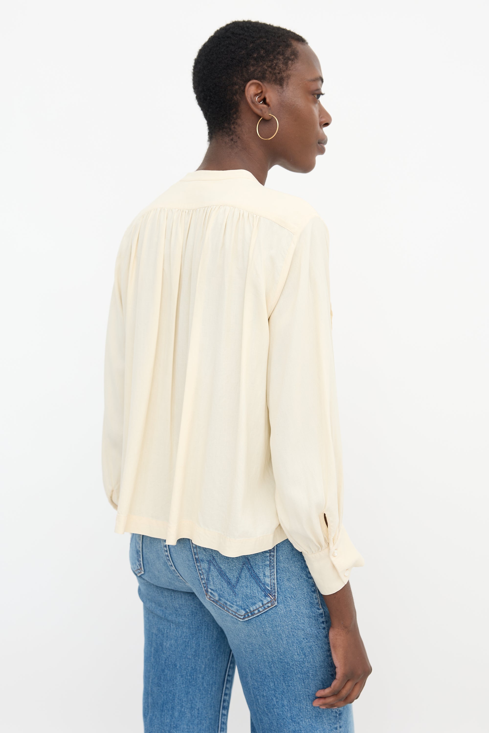 Dôen Silk Pintuck Blouse