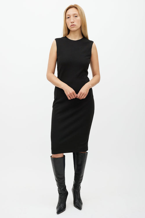 Dolce & Gabbana Black Knit Midi Dress